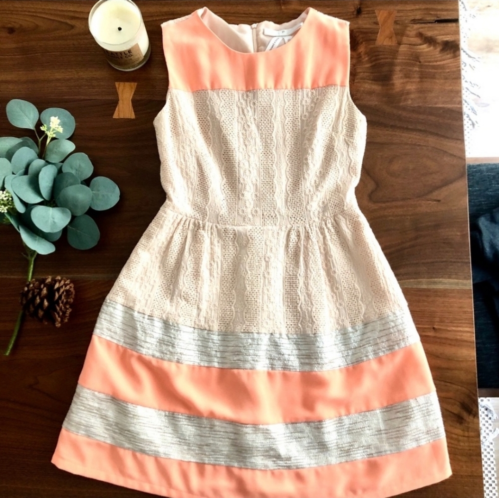 Fit and flare floral lace dress